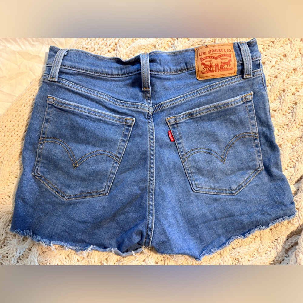 Levi's Medium Blue Denim Cutoff Shorts 30